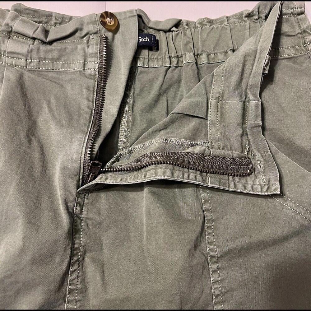 abercrombie fitch Womens olive Green Medium Paper bag Skirt With Pockets - Picture 5 of 12